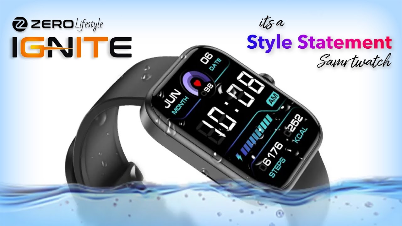 Introducing Zerolifestyle Latest Smartwatch IGNITE | Sleek Square Design