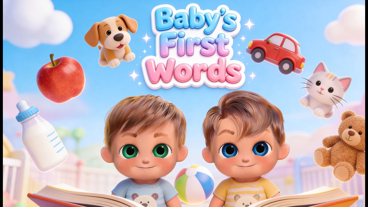 🟡 Einfaches Baby–Wörter–Lied 🎶 Baby erste Wörter – Baby Erste Wörter & Kinderlieder 🎵 Baby Hai,⭐️💛🌛