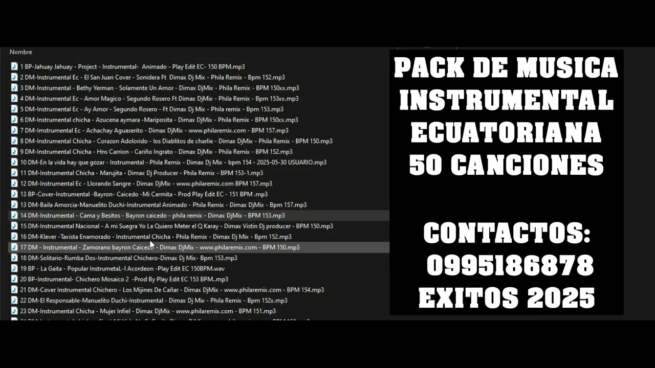 PACK DE MUSICA INTRUMENTAL ECUATORIANA 2025 - DJ IVAN MAURICIO