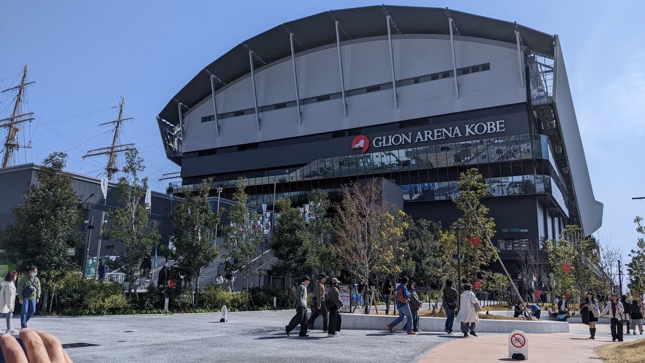 バスケットの試合神戸ストークスvs横浜エクセレンス