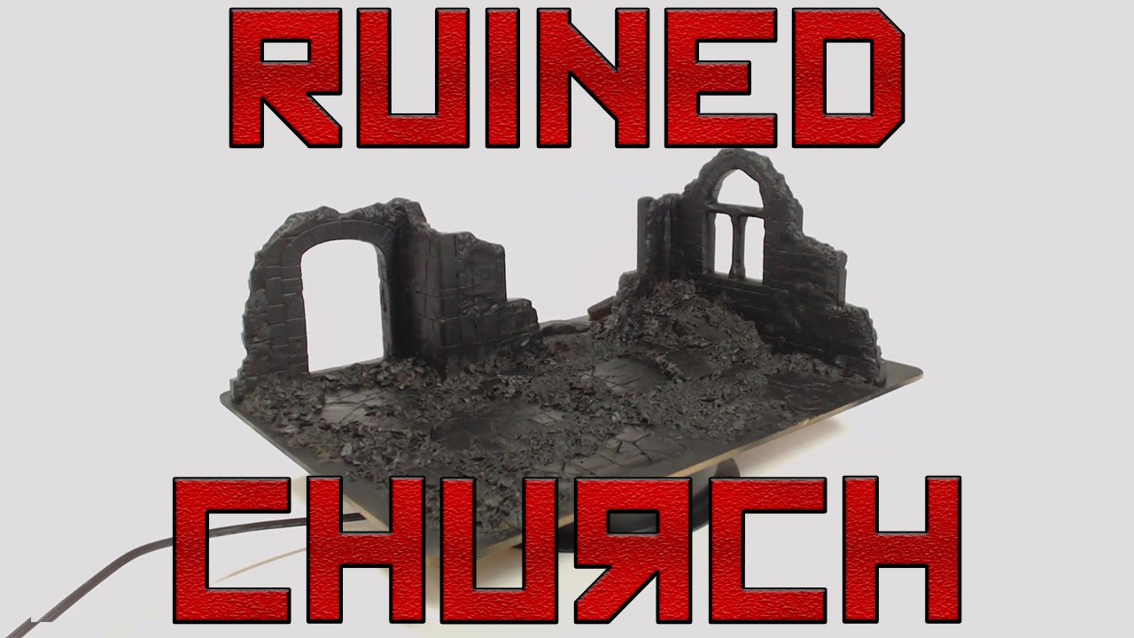 Italeri Church Ruins Kits - Modified For Wargaming