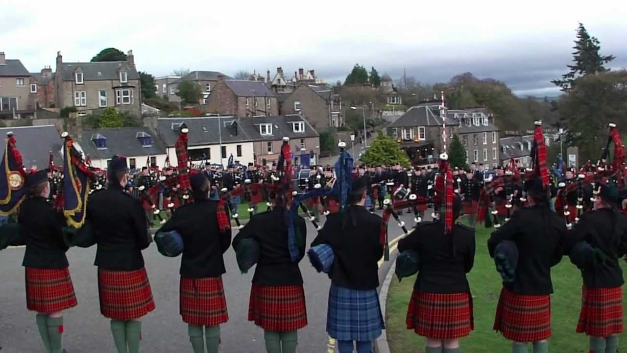 Cadet Force Pipes and Drums 2012 Inverness - Skye Boat Song & Itchy Fingers