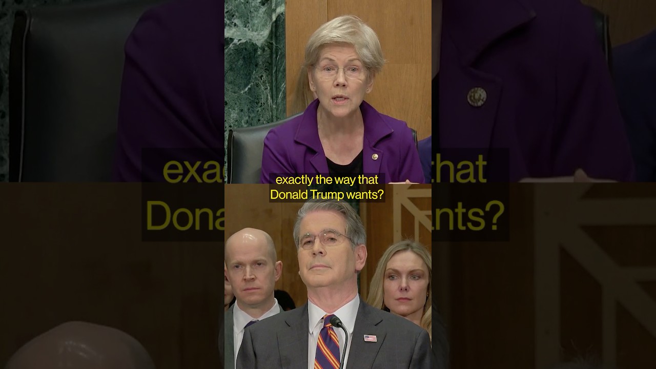 Senator Warren, Secretary Bessent Clash on Suing Warsh Over Rates #politics