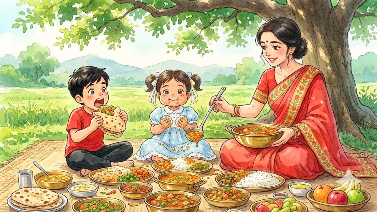 Maa Ke Hath Ka Swad ❤️ | Village Life in Rain 🌧️ (Studio Ghibli Style)