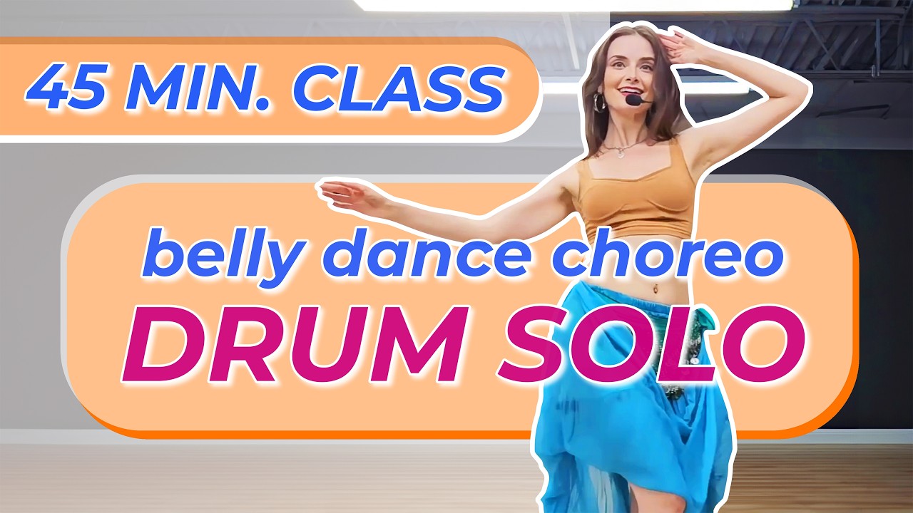 45 minute belly dance tutorial 🔥 beginner level choreography class