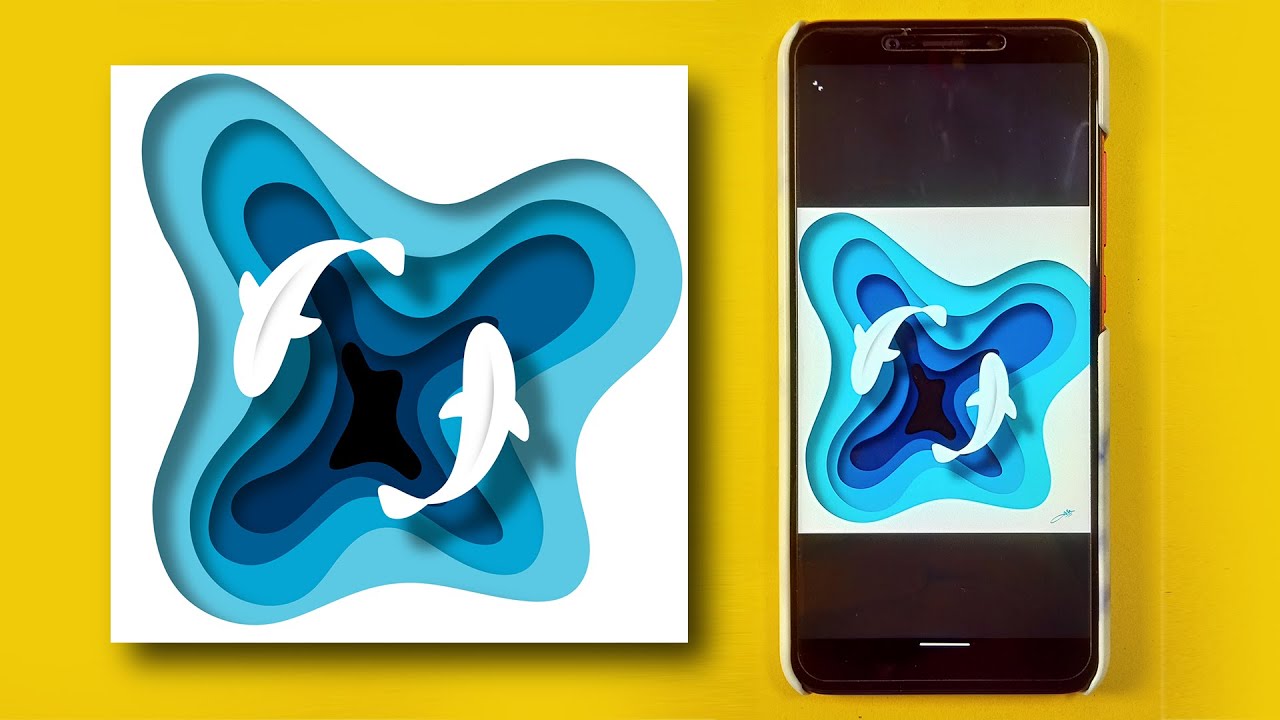 Infinite Painter Tutorial: Paper Cut Illustration in Android