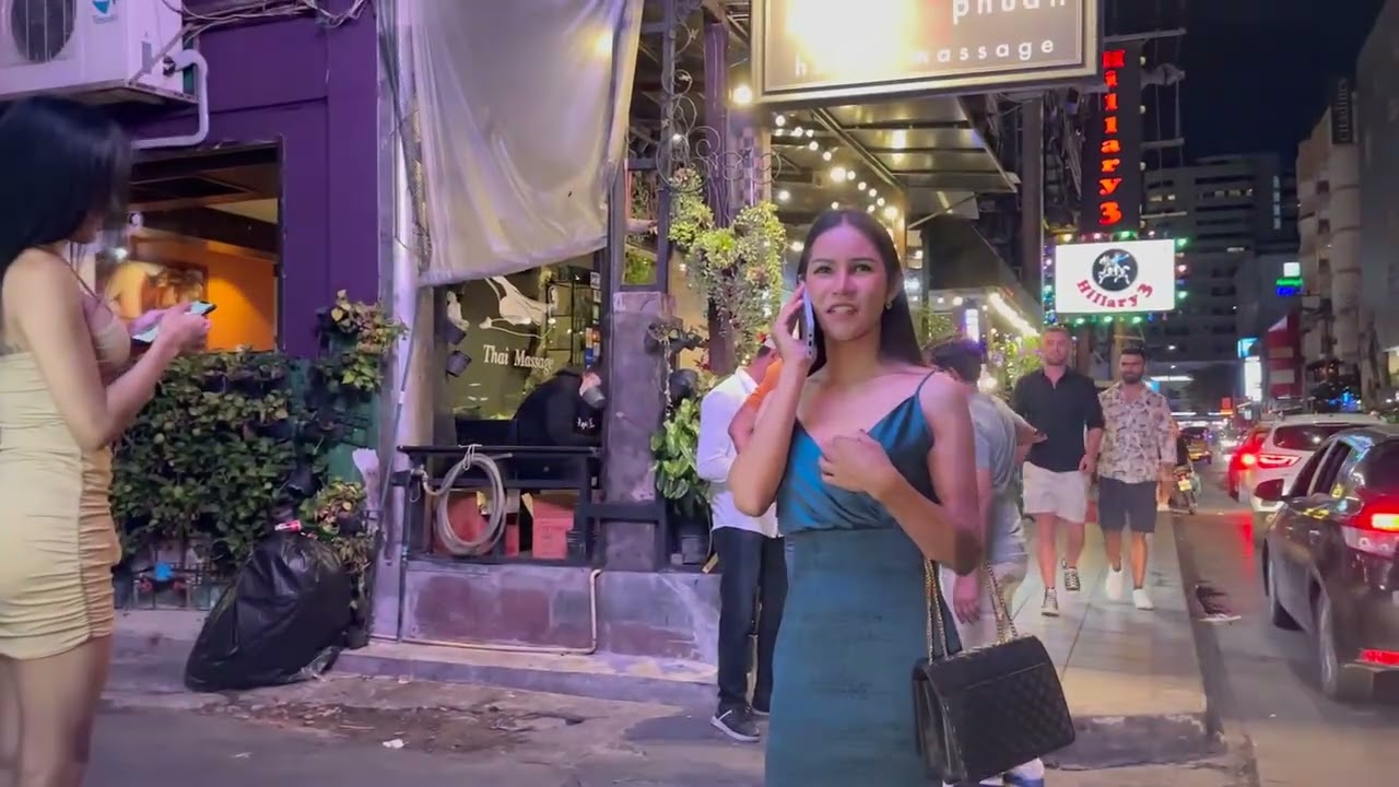 4k Thailand  Bangkok Soi Cowboy  Thaniya  Thermae Cafe Street Nightlife 720P HD