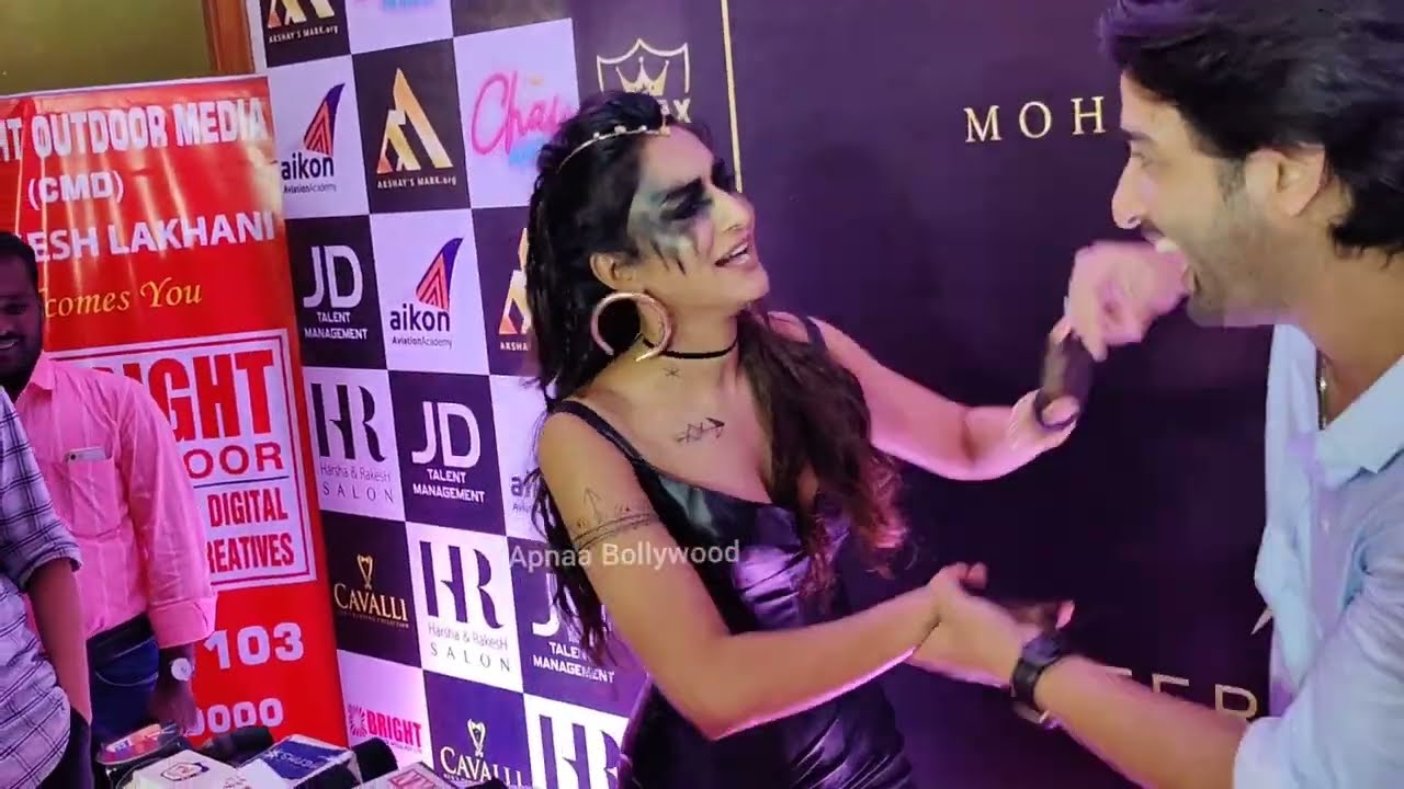 Erica Fernandes Cute And funny moments with Shaheer Sheikh on the Red Carpet of International Awards