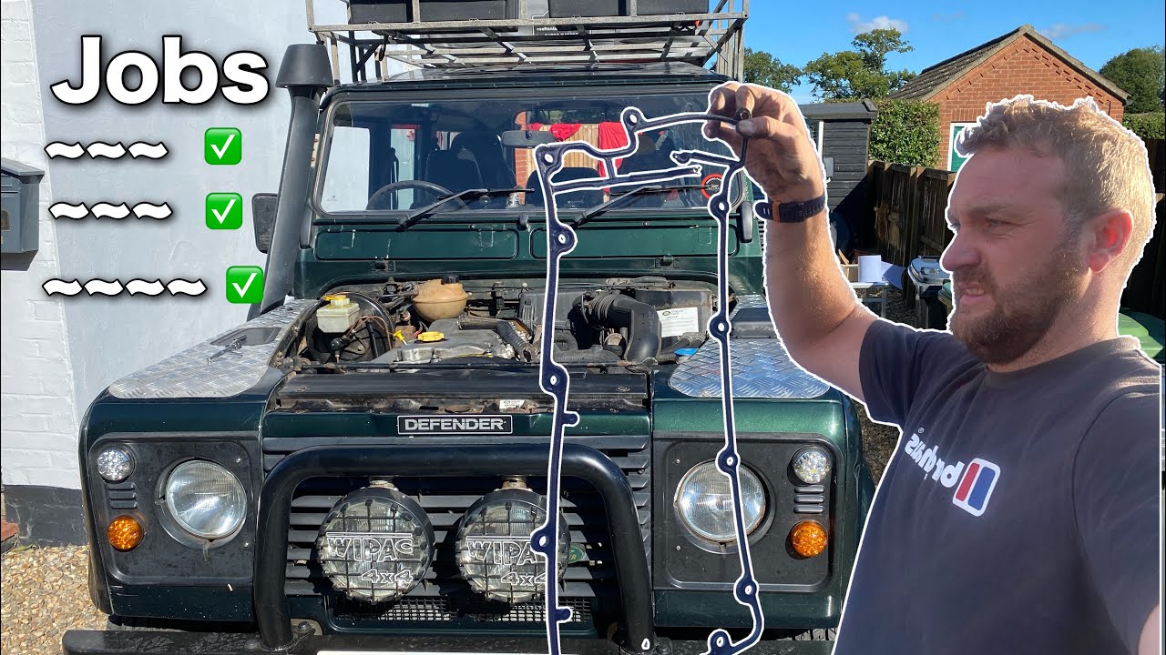 GIVING THE LAND ROVER SOME TLC / REPLACING ROCKER COVER GASKET, GLOW PLUGS AND BRAKE PADS