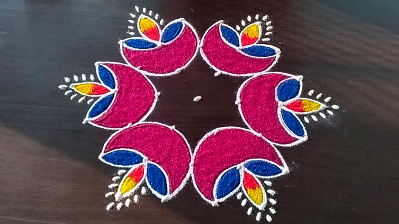 7x4 rangoli | festival muggulu | thipkyanchi rangoli | diwali rangoli