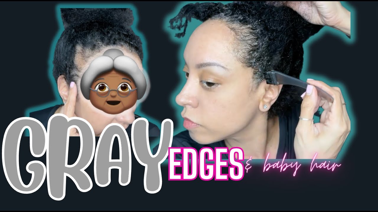 GRAY Edges & WHITE Baby Hair FIX!  #naturalhair #grayhair #babyhairstyles