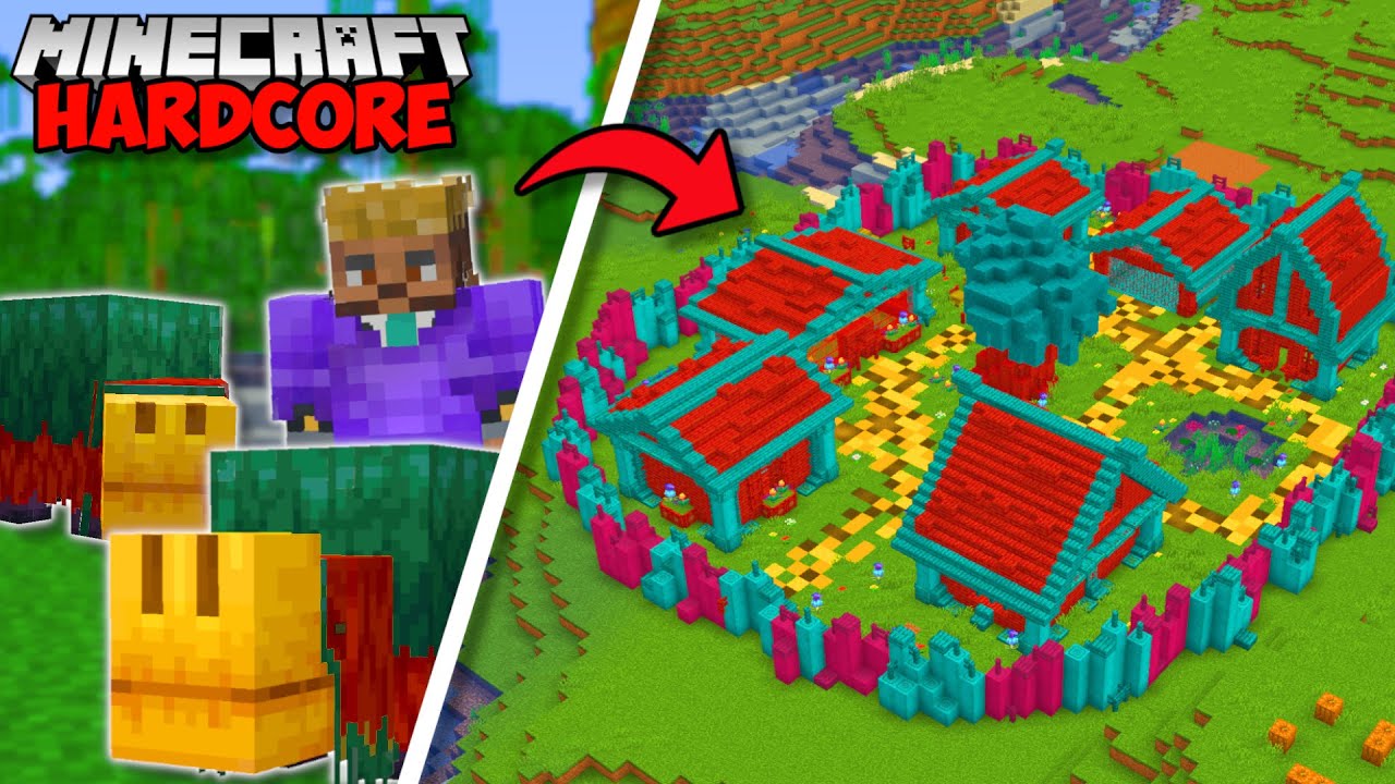 Zbudowałem miasto Sniffer w Minecraft 1.20 Hardcore (#80)