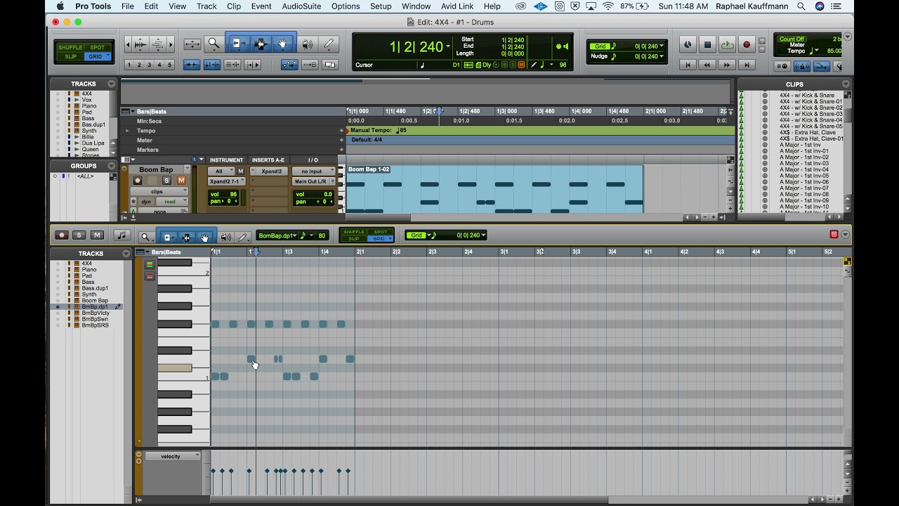 Pro Tools - Humanizing Drums with Velocity