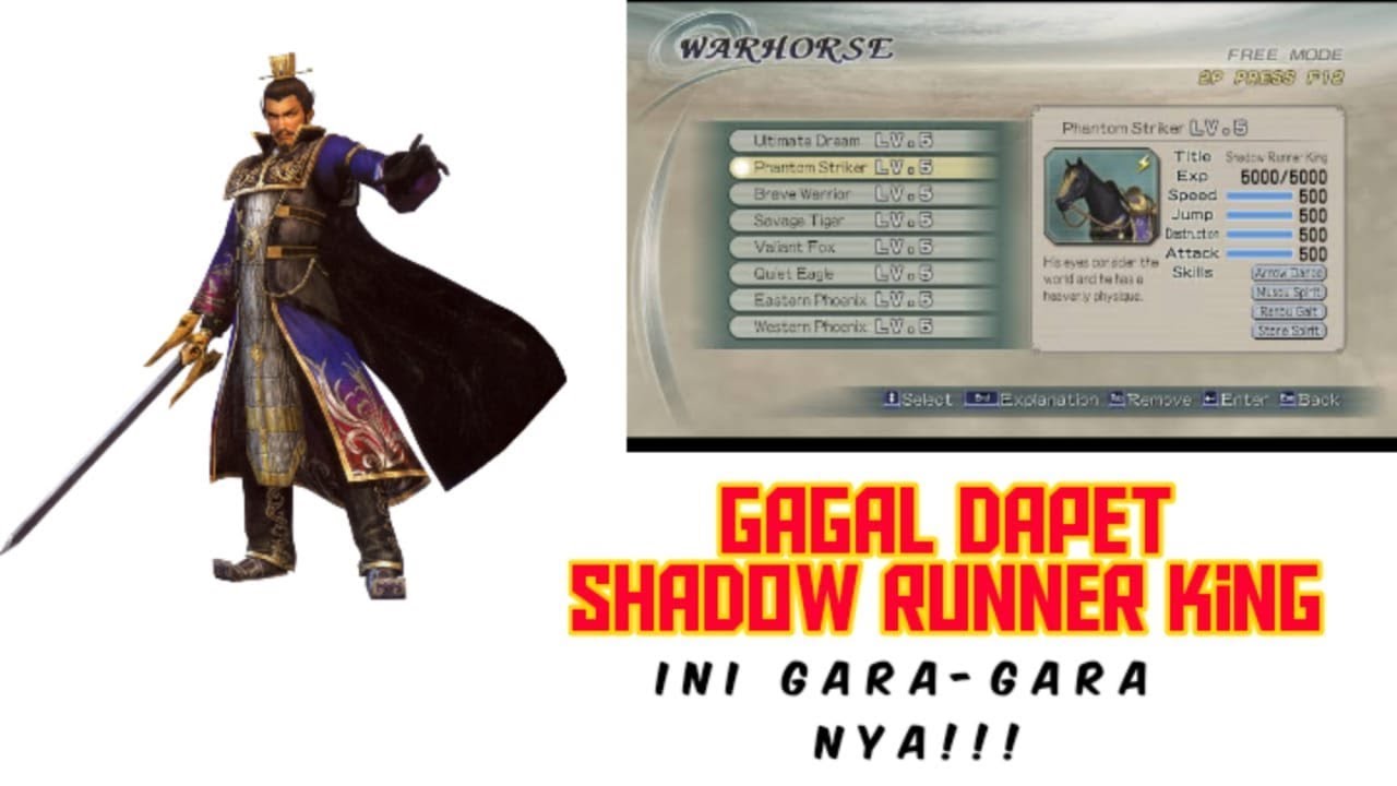 Dynasty Warrior 6 (PS2,PC) : Gagal Dapet Kuda Shadow Runner King Gara-Gara Ebon King Punya Skill