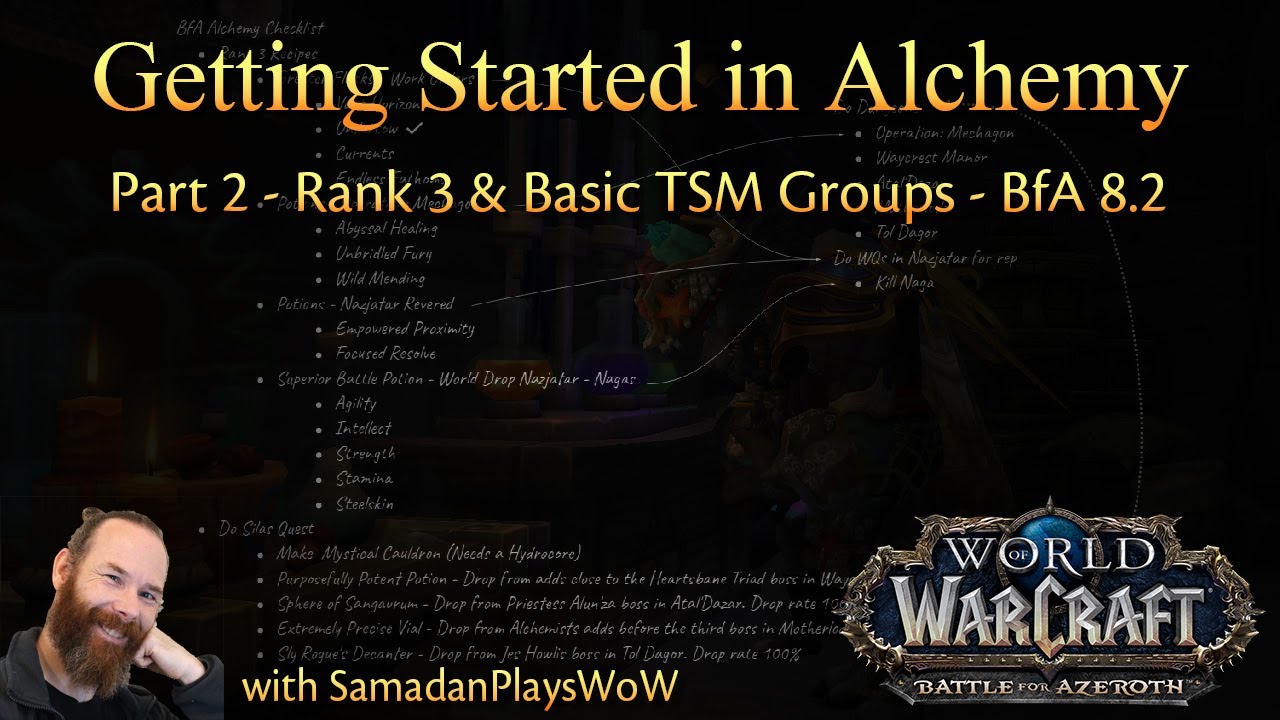 Getting Started in Alchemy - Part 2 - Rank 3 & Starting TSM Groups | BfA 8.2