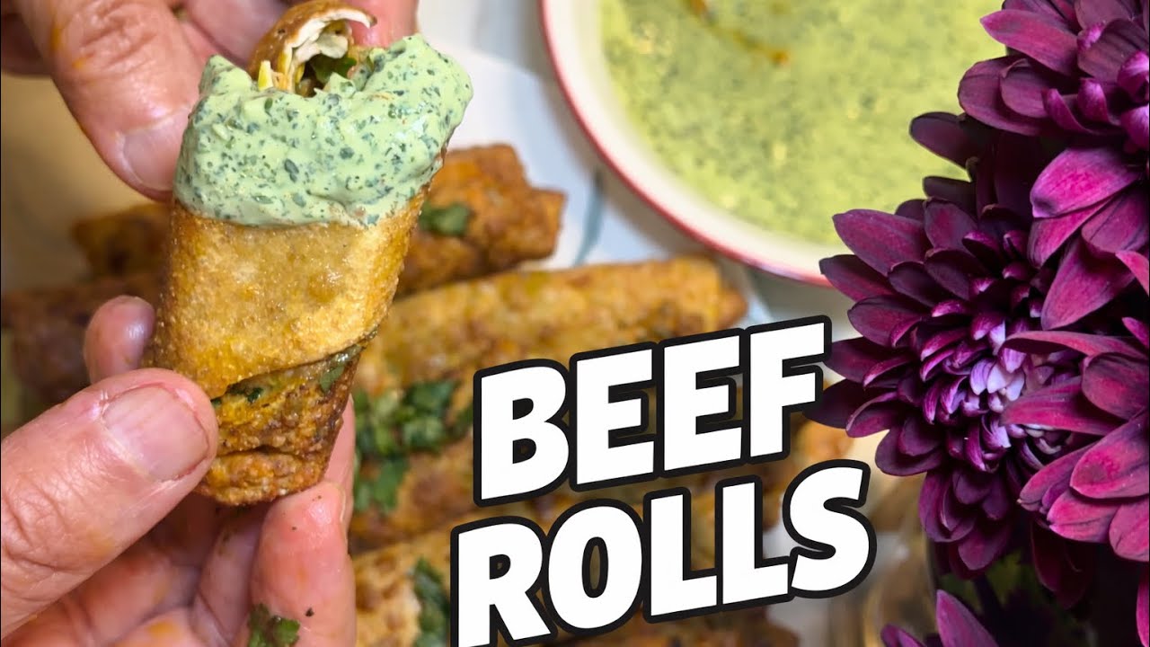 امروز برای افطار جرمن رول خوشمزه درست کردم – سمبوسهٔ با گوشت BEEF ROLLS RECIPE 🥩🌙🤤
