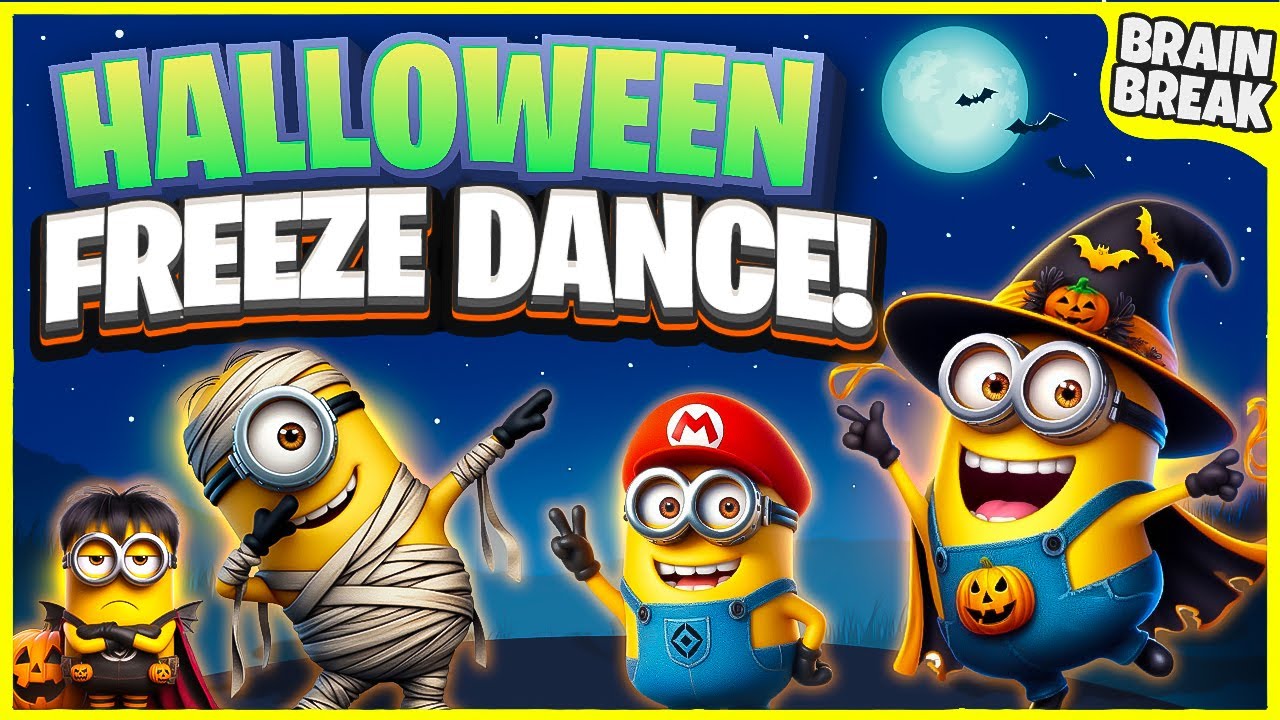Minions Halloween Freeze Dance | Halloween Brain Break | Halloween Games For Kids | Danny Go Noodle