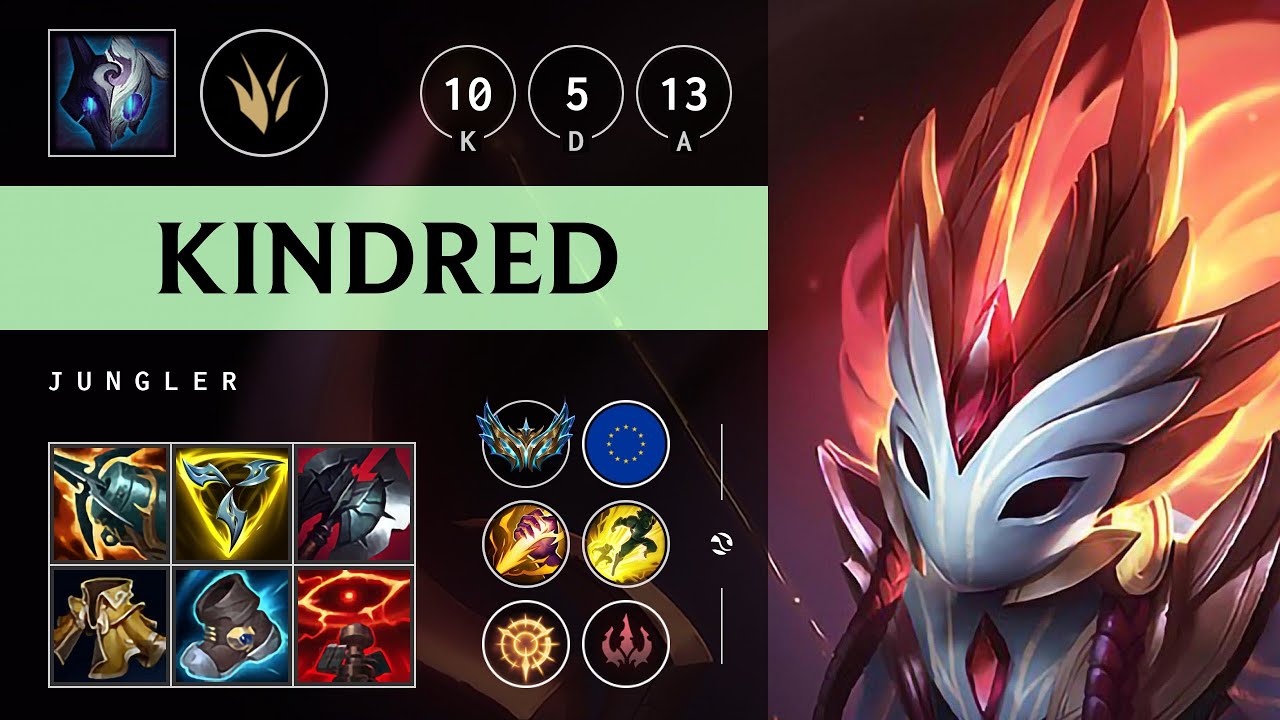 Kindred Jungle vs Xin Zhao: Triple Kill, Dominating - EUW Challenger Patch 14.21
