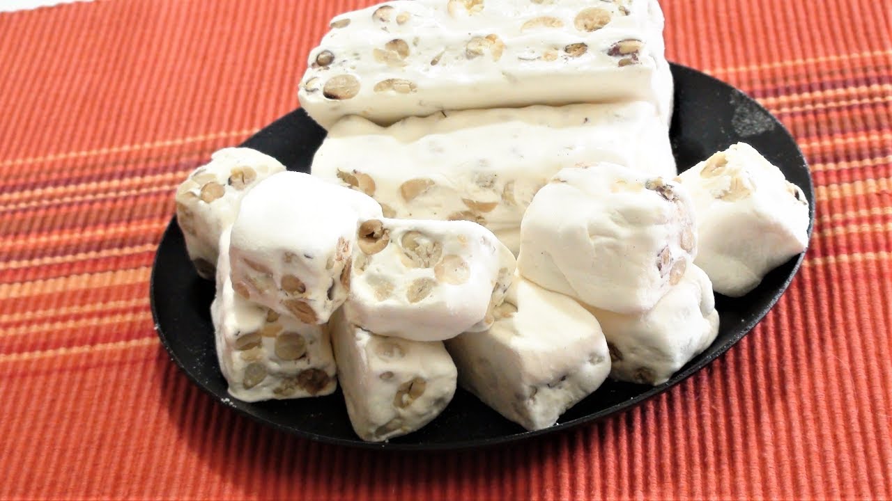 Nuga Şərq mətbəxi.Nougat/  Nuganın edə hazırlanmasi  Nuga resepti. Nuga tarifi.