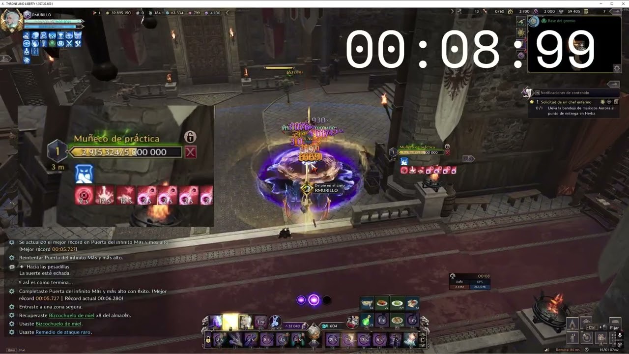 oracle dps pve throne and liberty  ( practicando)