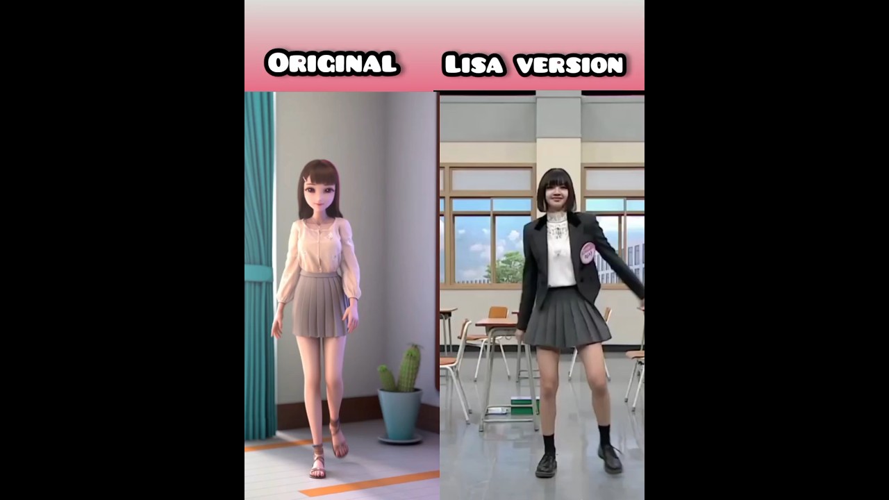 Lisa Crab Dance vs Animated Crab Dance 💃🔥 #lisa #animation #ytshorts