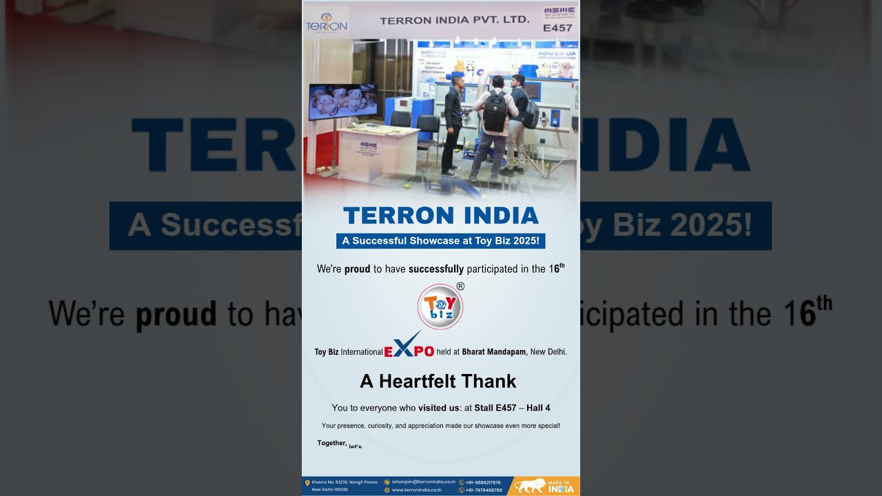 Toy Biz International Expo | Bhart Mandapam | Terron India | Exhibtion 2025 | Toy Manufacturing |