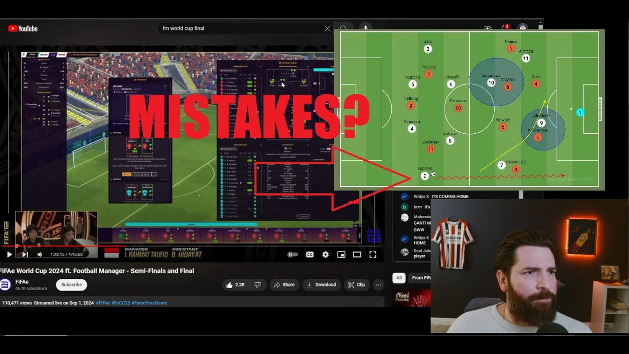 #1 Ranked FM PVP (draft mode) player reviews the FIFAe World Cup Semi-Final (England VS Indonesia)