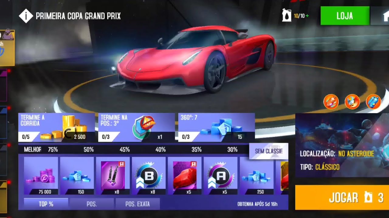 First Cup Grand Prix 1:3:771 | Asteroid Chase, Asphalt 8 Event