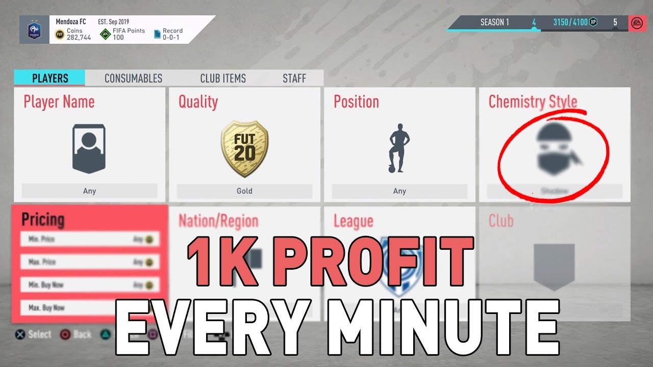 make 1k coins EVERY MINUTE with this sniping filter... (FIFA 20 TRADING METHOD)