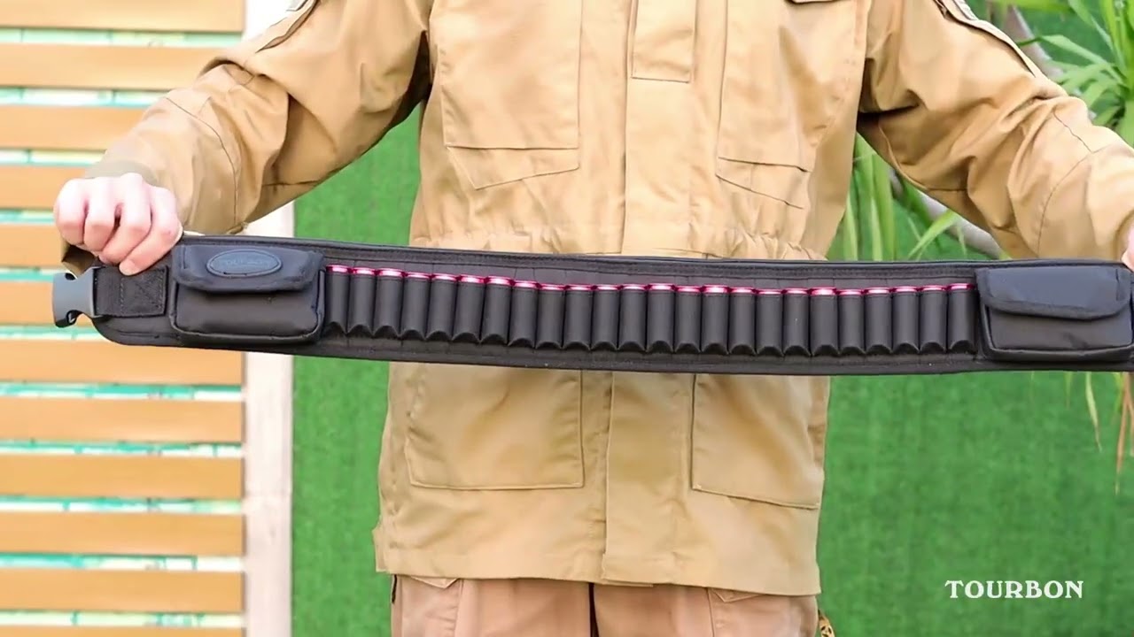 Tourbon Clay Shooting Shotgun Bandoleer Cartridges Belt Ammo Holder Shells Pouch