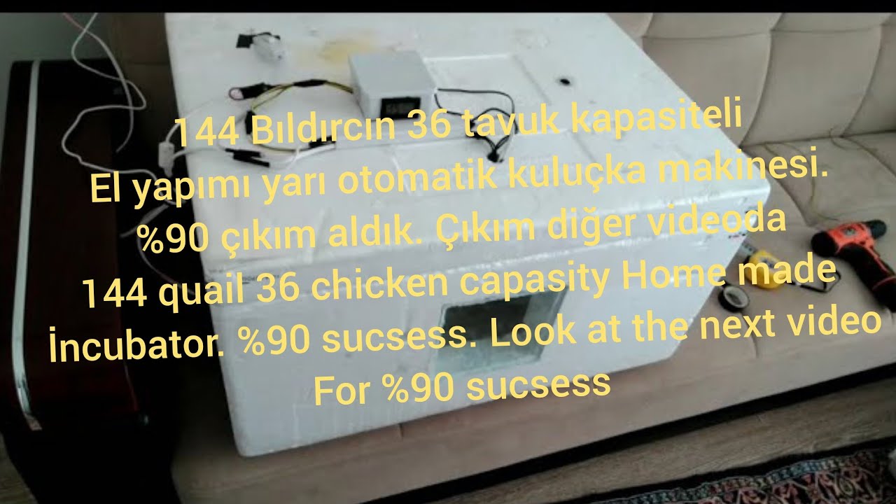STRAFOR KUTUDAN 144 BILDIRCIN KAPASİTELİ KULUÇKA MAKİNESİ( Home made incubator 144 quail capasity)