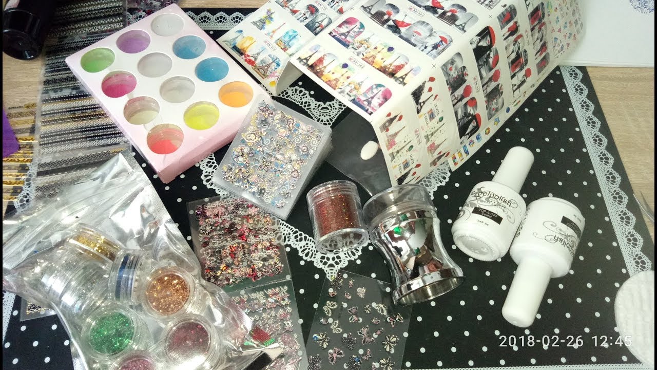 Распаковка посылок с AliExpress для маникюра.