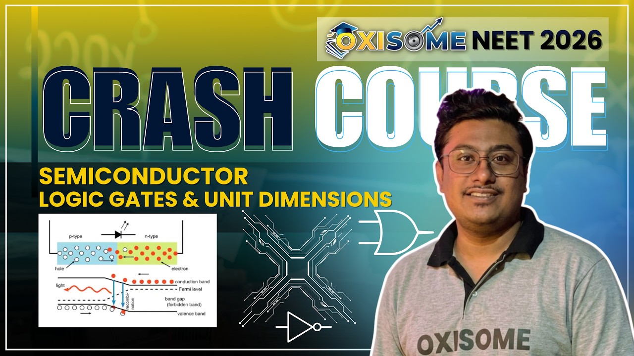 Semiconductor, Logic Gates , Unit & measurements | Crash Course for NEET 2026