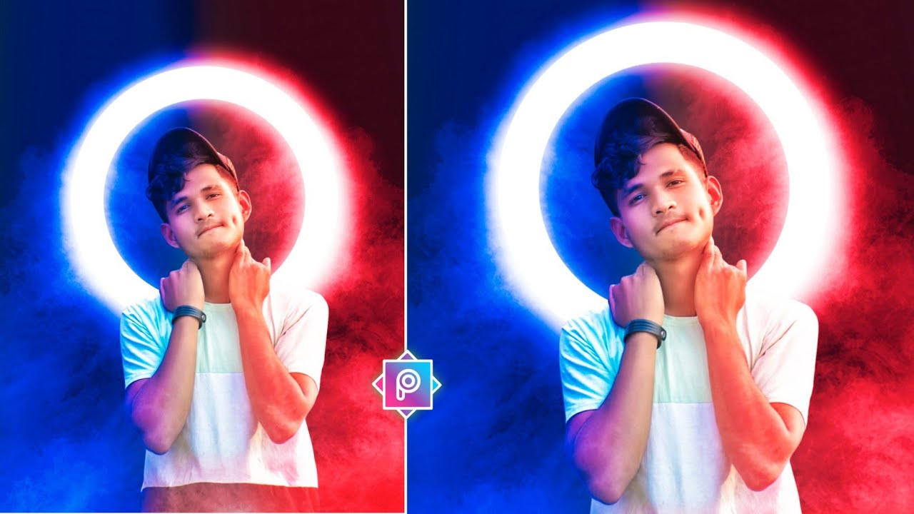 Instgram viral dual tone ring light photo editing !! picsart ring light photo editing..