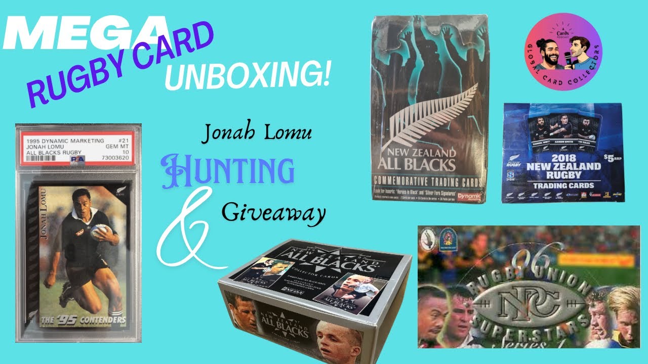 A MEGA unboxing of rugby cards and a giveaway!