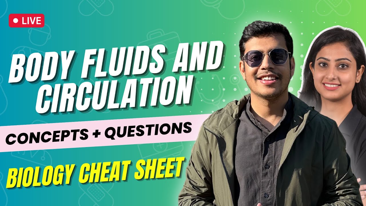 Body fluids and circulation |Concepts +Questions |Biology Cheat Sheet | NEET 2023