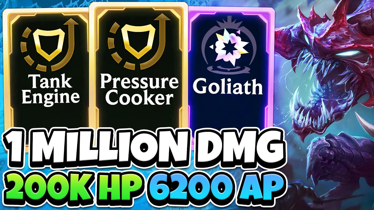 1 MILLION DMG: 200K HP & 6200 AP Microwave Cho&rsquo;Gath | ARAM Mayhem