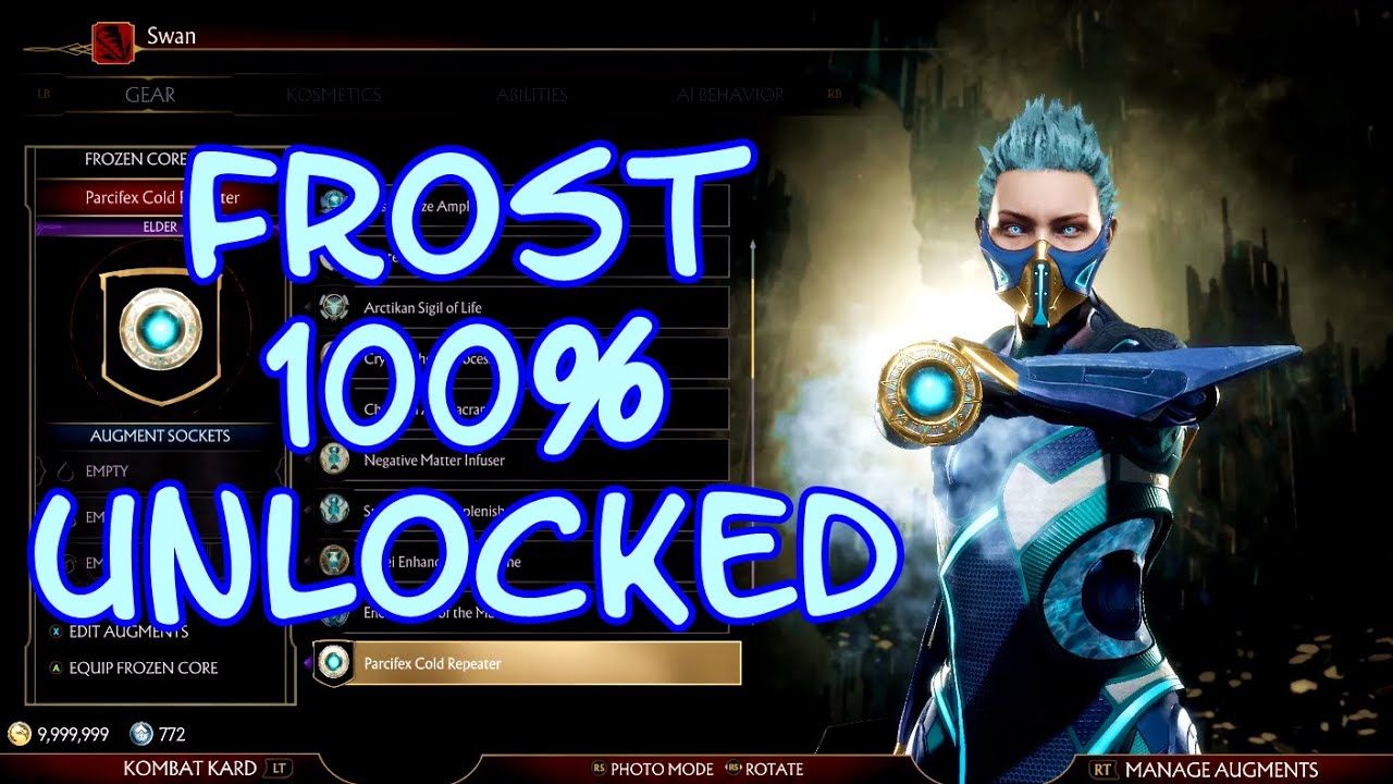 Frost Showcase - All Gear, Skins, Cinematics & Finishers Unlocked - Mortal Kombat 11