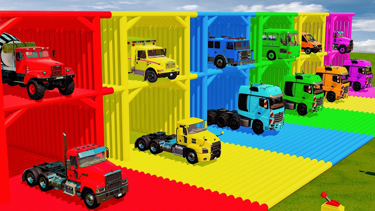 TRANSPORTING POLICE CARS, FIRE TRUCKS and AMBULANCE with MAN TRANSPORTERS! Farming Simulator 22