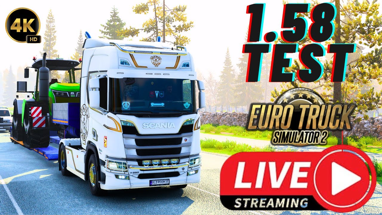 ETS2 Live: 1.58 TEST  🚛 Moza R5 + OpenTrack - Snowymoon | Realistic Driving