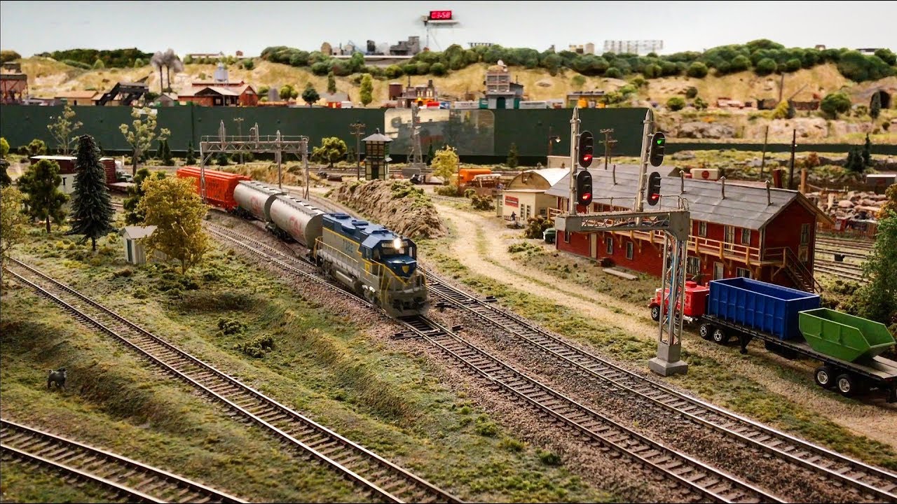 Large Private HO Scale Model Railroad Layout