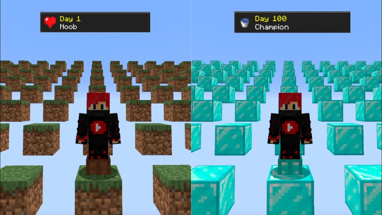 I Survived 100 Days In Parkour Civalization.