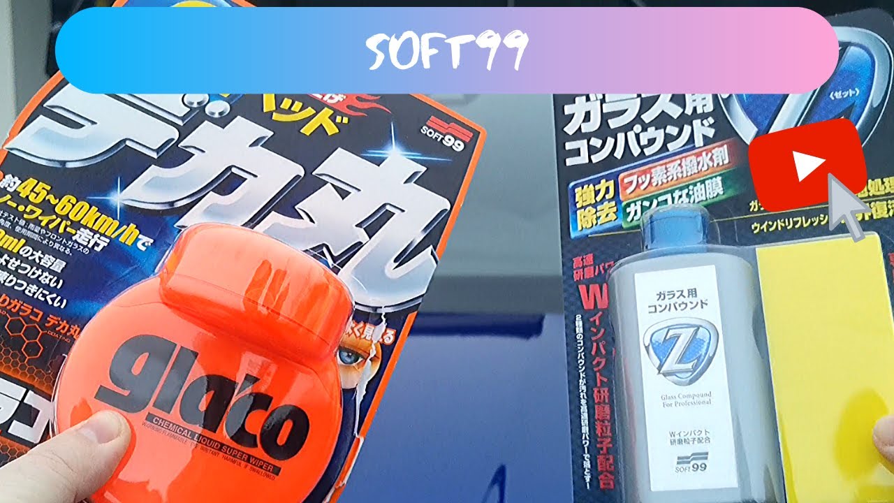 Soft99 Glass Compound Z &uuml;vegtiszt&iacute;t&oacute;- &eacute;s Glaco Roll On Large v&iacute;zlepergető tesztje