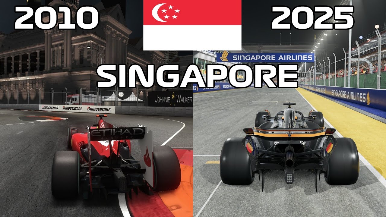 Evolution of Marina Bay Circuit in Codemasters F1 Games | 2010 - 2025