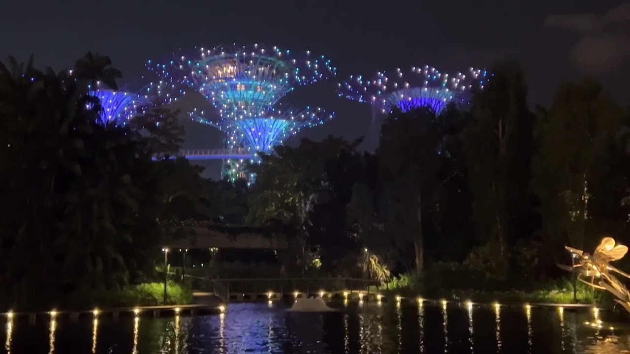 Marina bay Sands light and water show/ Spectra light show/Gardens by the bay light show