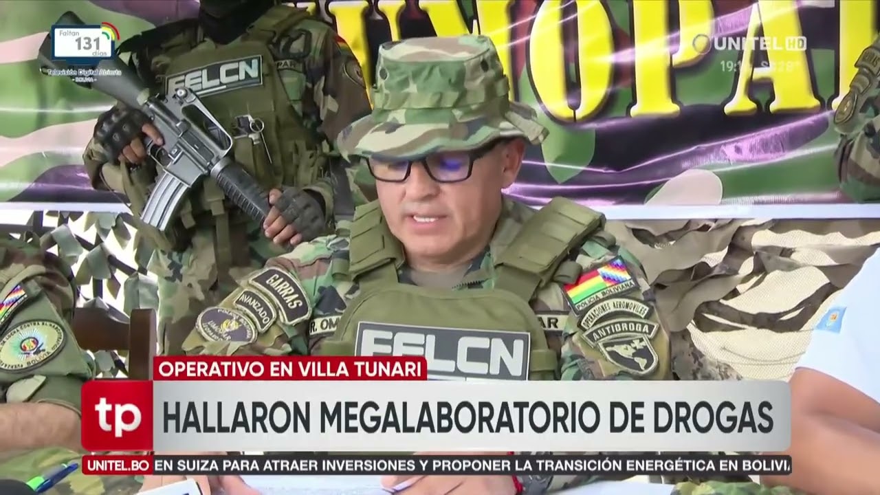 Incautan 235 kilos de droga y aprehenden a cinco personas en el trópico de Cochabamba