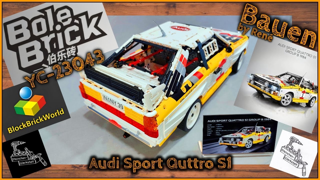 ☝️ist das noch klemmen oder schon Modellbau ??? | Bau des BoleBrick YC-23043 Audi Sport Quattro S1