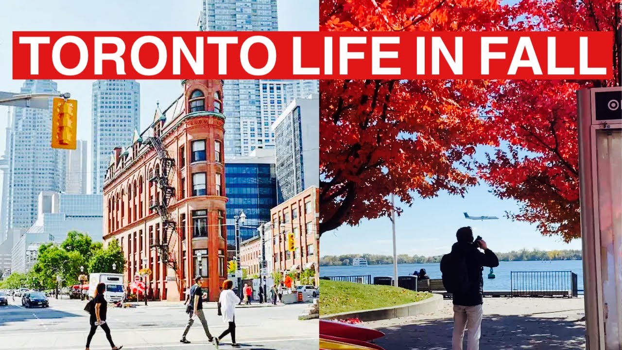 Toronto Saturday Downtown walking and Drive Tour Canada 4K ! Nadia life in Canada