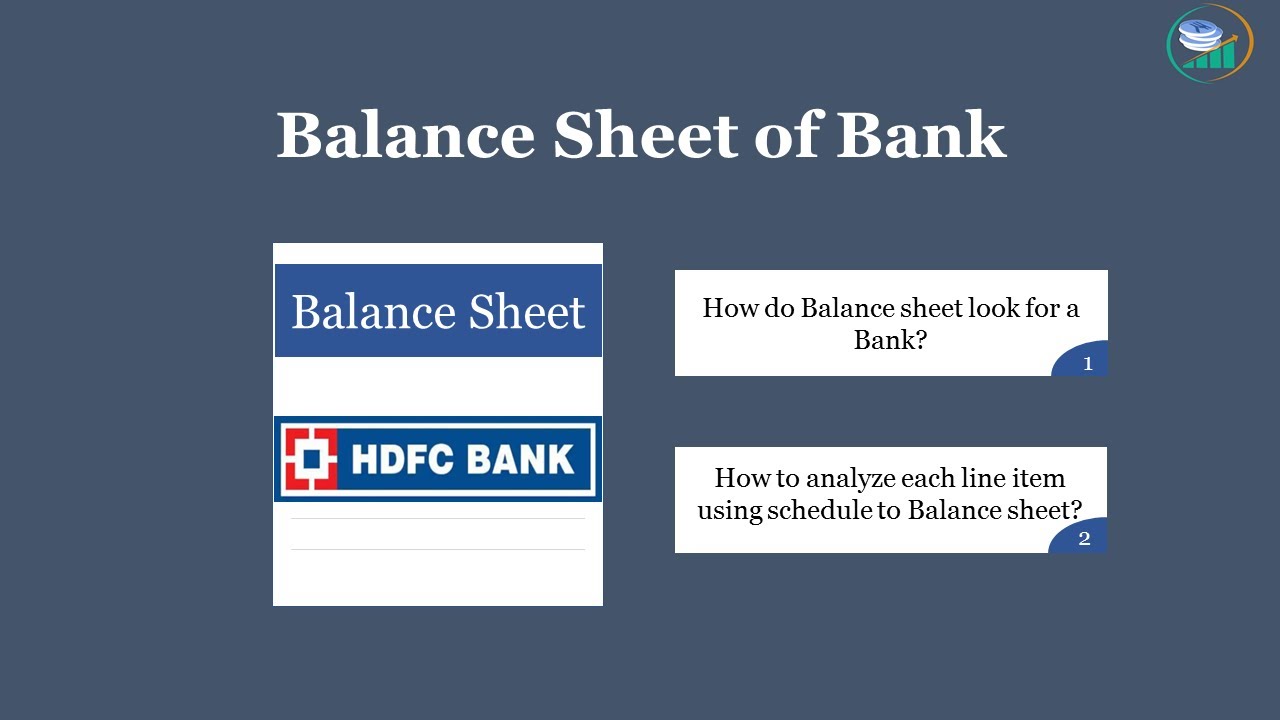 Balance Sheet of Bank - explained with example