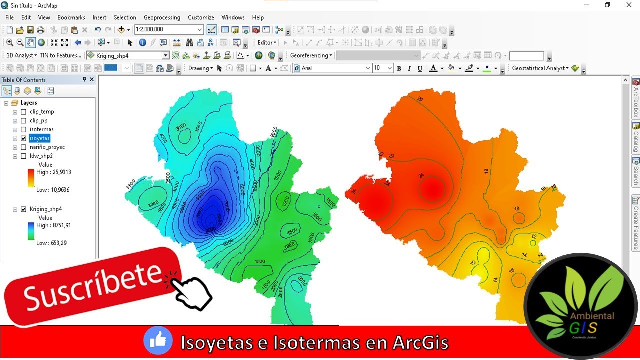 Cómo hacer isoyetas  e isotermas en ArcGis